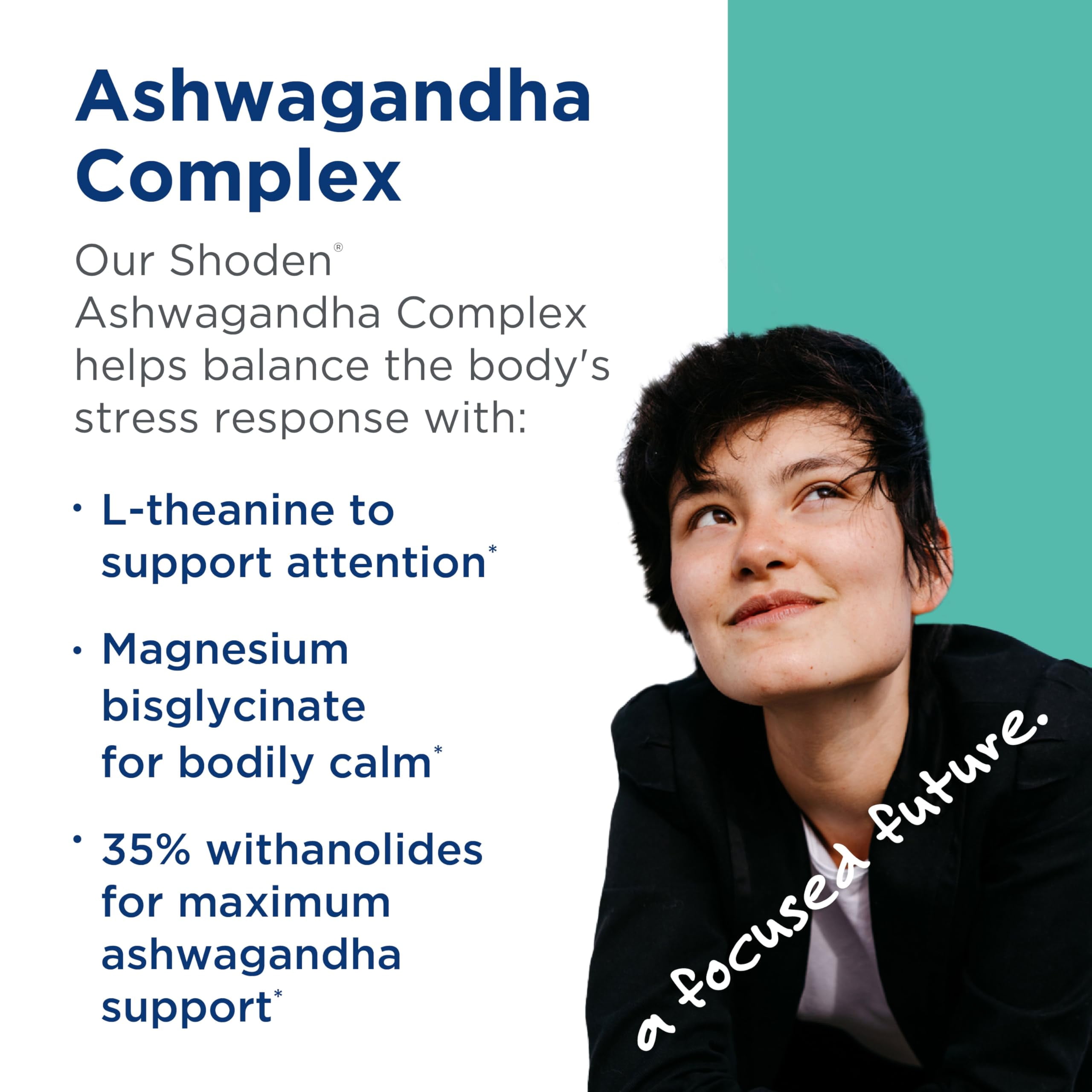 MethylPro Ashwagandha Complex - Adaptogenic Formula with Shoden Ashwagandha, L-Theanine & Magnesium - Supports Stress Balance, a Healthy Mindset & Restfulness - 60 Servings - 60 Capsules