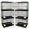 Lot of Six Small Bird Breeding Cages in Black