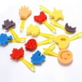 thumbnail image 2 of Miangastore 12Pcs/Set DIY Use Sponge Brush Kindergarten Painting Tools Child Graffiti Art Supplies(Random Pattern), 2 of 9