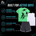 thumbnail image 5 of RBX Boys Athletic Outfit Shorts Set Short Sleeve Shirts Dry Fit Sleeveless Jersey & Shorts 3 Piece, 5 of 7