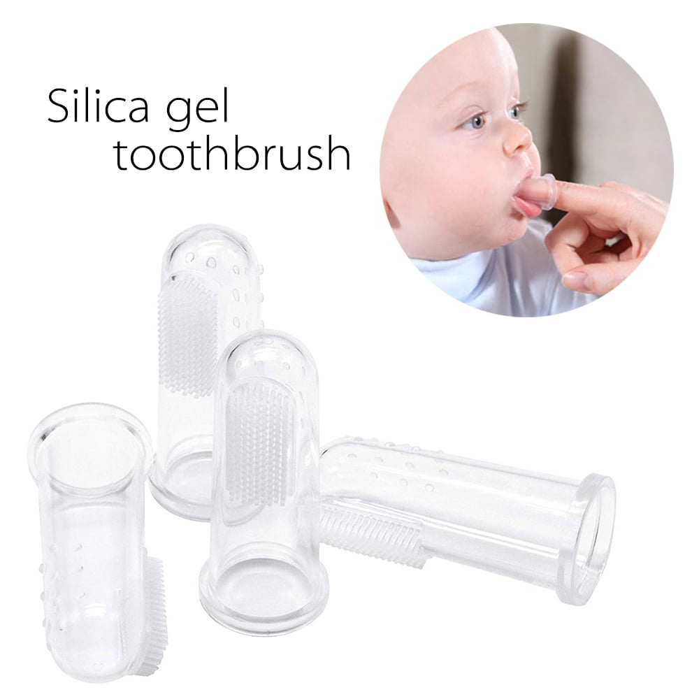 Silicon Hand-type Deciduous Teeth Toothbrush Safe Baby Teether Ring Tool CB 