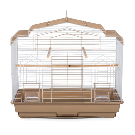 Prevue Pet Products Cockatiel Flight Bird Cage- Brown/White SP50051