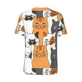 Daiia Funny Cats Mens Baseball Jersey Button Down Shirts Short Sleeve