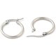 thumbnail image 2 of 12 pares de pendientes de aro de acero inoxidable 201 para mujer, con pasadores de acero inoxidable 304. Pendientes sencillos y elegantes., 2 of 2