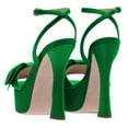 thumbnail image 2 of YDN Women Graceful Bowkont Open Toe Platform Sandals Super High Heels Buckled Strap Pumps Prom Evening Dressy Shoes Size 10 Green, 2 of 4