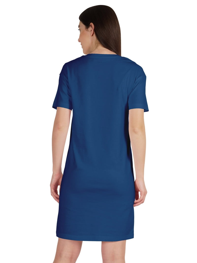 shift fit dress V Neck Two Tone Colorblock Mini Shift Dress - SMALL / BLUE main image 1