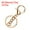 Metal, variant on Uxcell Lobster Claw Clasp Hook Keychain with Flat Split Keychain Ring and Chain, Gold, 12 Pcs