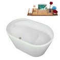 thumbnail image 5 of 47" Streamline B-284-66-BNK Soaking Freestanding Tub and Tray With Internal Drain in Brushed Nickel, 5 of 10
