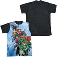 thumbnail image 2 of JLA Heroes Unite Unisex Adult Halloween Costume Sublimated T Shirt, 2 of 4