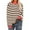 Coffee, variant on Gnshining Oversized Sweatshirts for Women Striped Long Sleeve Tops Color Block Crew Neck Fall Casual Loose Pullovers