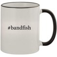 thumbnail image 1 of #bandfish - 11oz Colored Handle and Rim Coffee Mug, Black Black, 1 of 5