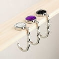 thumbnail image 2 of Portable Foldable Folding Crystal Alloy Purse Handbag Hook Hanger Bag Holder, 2 of 5