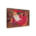 thumbnail image 2 of Trademark Fine Art 'Santa Flying With Ribbon' Canvas Art by Beverly Johnston, 2 of 3