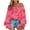 Hot Pink, variant on JINMGG Fall Long Sleeve Shirts for Women, Womens Summer Fall Tops 2024 Women's Summer Casual Printing Long Sleeve Off-The-Shoulder Tops Loose Blouses
