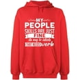thumbnail image 2 of OXI Hoodie Sweatshirt - People Skills Fine Work, Basic Casual Hoodie for Men's and Women Fleece Hoodie Long Sleeve - Red Large, 2 of 3
