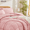 Pink, variant on YEPCLUB 7-Piece Queen Size Comforter Set,Pink Reversible Bed in a Bag,All Season Solid Bedding Set with Sheets,Pillowcases & Shams