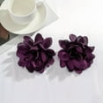 thumbnail image 2 of GKNET Exaggerated Flower Stud Earrings For Women Fabric Petal Party Wedding Jewelr WY4-02 Coffee, 2 of 9