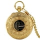 thumbnail image 2 of Reloj de bolsillo de retro vintage con cadena Movimiento musical Hermoso clásico Cadena desmontable Collar de moda colgante , Dorado Macarena Reloj de bolsillo musical, 2 of 8