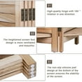thumbnail image 3 of Room Dividers and Folding Privacy Screens 4 Panel 69 Inch Tall Portable Room Seperating Divider w/ 3 Display Shelves Solid Wood Room Partitions and Dividers Freestanding for Home, Office, Restaurant, 3 of 14