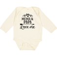 thumbnail image 3 of Inktastic Mema and Papa Love Me Girls Long Sleeve Baby Bodysuit, 3 of 5