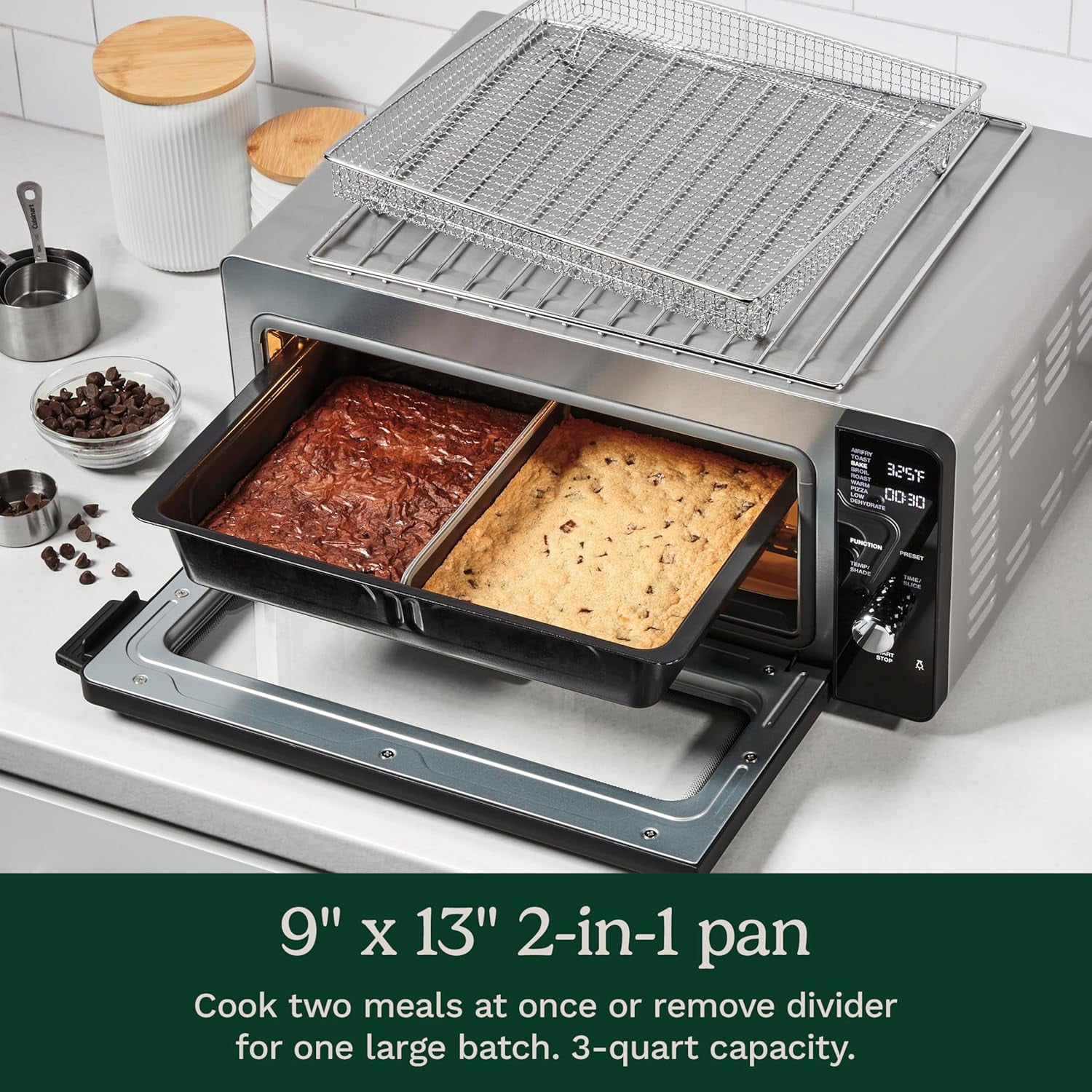 Cuisinart 14-in-1 Space-Saving Air Fryer Toaster Oven with 9 Cooking Functions and 5 Air Fry Presets
