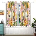 thumbnail image 2 of Duck and Lemon Curtain Black Out Thermal Insulation Curtains Aesthetic 54 Inch Length for Bedroom Living Room 2 panels set, 2 of 5