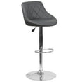 thumbnail image 5 of Flash Furniture Contemporary Gray Vinyl Bucket Seat Adjustable Height Barstool with Chrome Base, 5 of 12