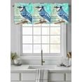 thumbnail image 4 of Blue Bird Curtain Valances for Windows, Music Farmhouse Animals Country Kitchen Valance Window Treatment, Light Filtering Block Curtains for Bathroom/Bedroom/Living Room 42'' x 12'', 4 of 9