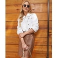 thumbnail image 6 of Zeagoo Women's Button Down Long Sleeve Cropped Denim Jean Jacket with Pockets, 6 of 6
