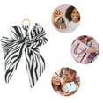 thumbnail image 3 of Unique Bargains 1 Pc Trendy Double Layer Bow Handbag Charm Bag Accessories Black White, 3 of 5