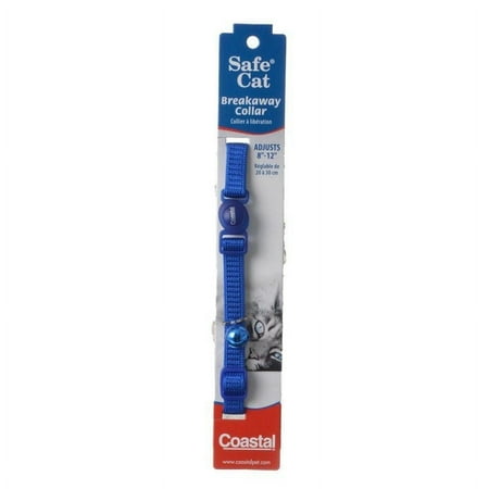 UPC: 0076484550027 | Coastal Pet Safe Cat Nylon Adjustable Breakaway Collar – Blue – 8in.-12in. Neck