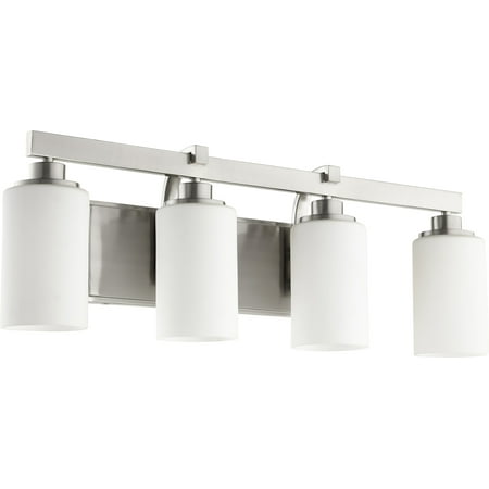 

Quorum International 5207-4 Lancaster 4 Light 27-1/2 Wide Bathroom Vanity Light - Nickel