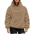 thumbnail image 5 of Women's Oversized Hooded Sweatshirt With Pet Pouch Front Pocket, Lined Pullover Hoodie For Small Dogs Cats And Daily Wear, 5 of 7