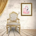 thumbnail image 3 of Parker, Jennifer Paxton 26x32 Gold Ornate Wood Framed with Double Matting Museum Art Print Titled - Pink Flamingo Portrait I, 3 of 4