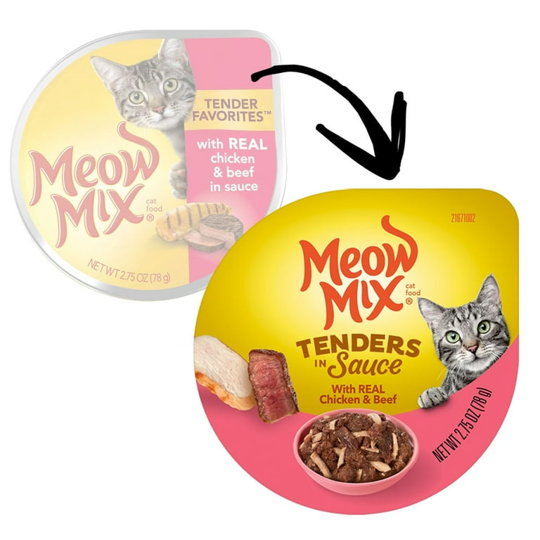 Meow Mix Poultry Selects Cat Food Variety Pack, 2.75 oz, 24 count