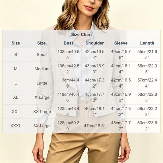 SETOOFF Cropped Womens Blazer 3/4 Ruched Sleeve Lapel One Button Jacket Loose Fit Work Outerwear Dressy Casual Spring Summer Office Vacation Clothes