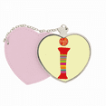 thumbnail image 1 of I Alphabet Orange Fruit Cute Pattern Mirror Travel Purse Makeup Heart Pink, 1 of 4