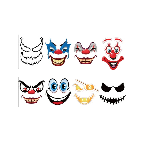 Studio Halloween Create-A-Face Set With 8 Pairs Of Eyes And 8 Mouths With Attachment