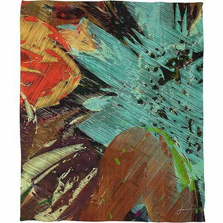 IDG Floragraph 6 Coral Fleece Throw