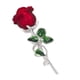 thumbnail image 2 of Broche de rosa con flor, broche para San Valentín, accesorios de vestuario de moda. Plata Rojo, 2 of 9
