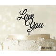 thumbnail image 1 of Love You Wedding Cake Topper Matt Black Cake Topper Color Option Available 6-7 Inches Wide, 1 of 1