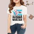 thumbnail image 2 of XUELUO Boys Shirts & Tops Kids Summer Back To School Letter Print Round Neck Short Sleeve Elastic Casual Comfortable Tops T Shirts Sportswear,White,7-8 Years, 2 of 5