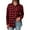 Red|New, variant on Plaid Shirts for Women Long Sleeve Button Down Lightweight Casual Fall Tops Collared Blouse Loose Fit, Blue S