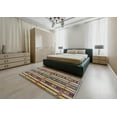 thumbnail image 4 of Ahgly Company Indoor Rectangle Mid-Century Modern Purple Oriental Area Rugs, Swatch Sample, 4 of 6