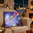thumbnail image 5 of Hometravel LED Christmas Pillows, Flashing and Steady Light Modes Printed Pillow Covers, Holiday Light-Up Cushions for Sofa Decor, Festive Glowing Pillows for Home Decor, 5 of 6