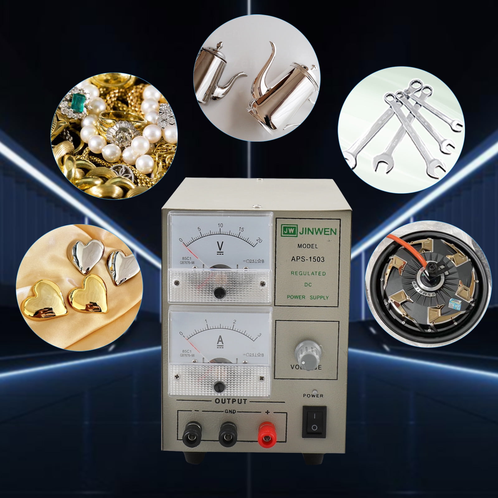 NICCOO Jewelry Gold Plating Machine Electroplating Gold / Silver Jewelry Making Tool 3A