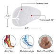 thumbnail image 2 of Pads for Thong Sandals Flip-Flops, Self-Adhesive Gel Cushion Pad Non Slip Sandal Insoles Thong Slipper, 2 Pairs (D-2)-YuJia, 2 of 5