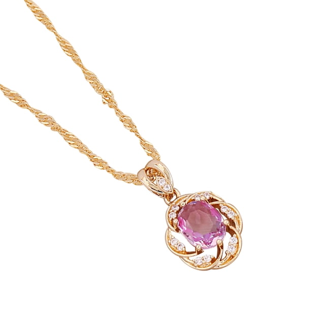 Heliisoer Ladies Fashion Multicolor Sun Flower Chain Pendant