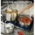 thumbnail image 4 of Koch Systeme CS 17 Piece Stainless steel Pots and Pans Set with Stay-Cool Handle, Suitable for All Stovetops, Oven Safe, 4 of 9