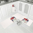 thumbnail image 2 of Kitchen Rugs and Mats,Independence Day Floral Eucalyptus 2 Piece Anti Fatigue Area Runner Rug Set Comfort Standing Floor Mat,Farm Plants Vintage Linen Non Slip Absorbent Doormats for Laundry/Bathroom, 2 of 6